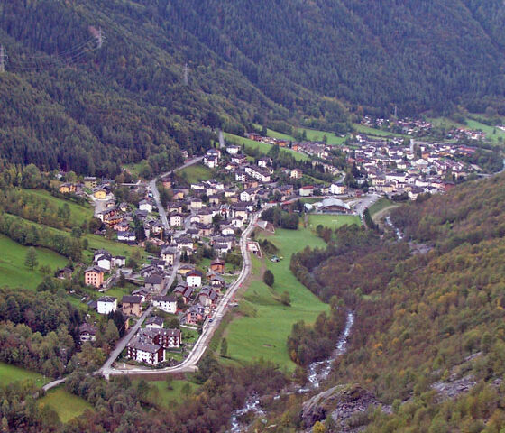 Vista aerea di Valbondione